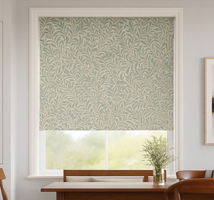Earthy coloured leaves dining room roller blind - TenStickers