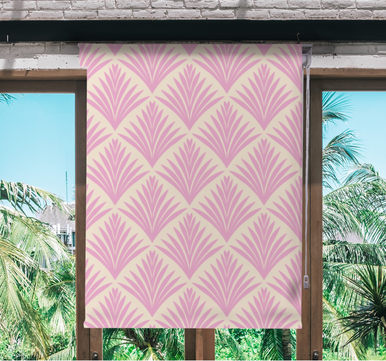 Elegant Palm Pattern flowers and plants roller blind - TenStickers