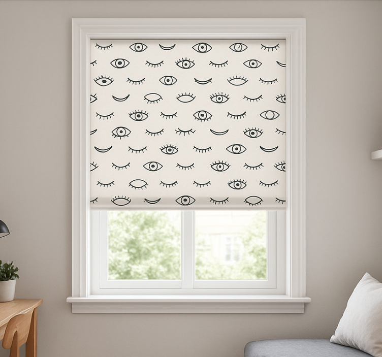 Eyelash eye pattern teenage bedroom roller blind - TenStickers