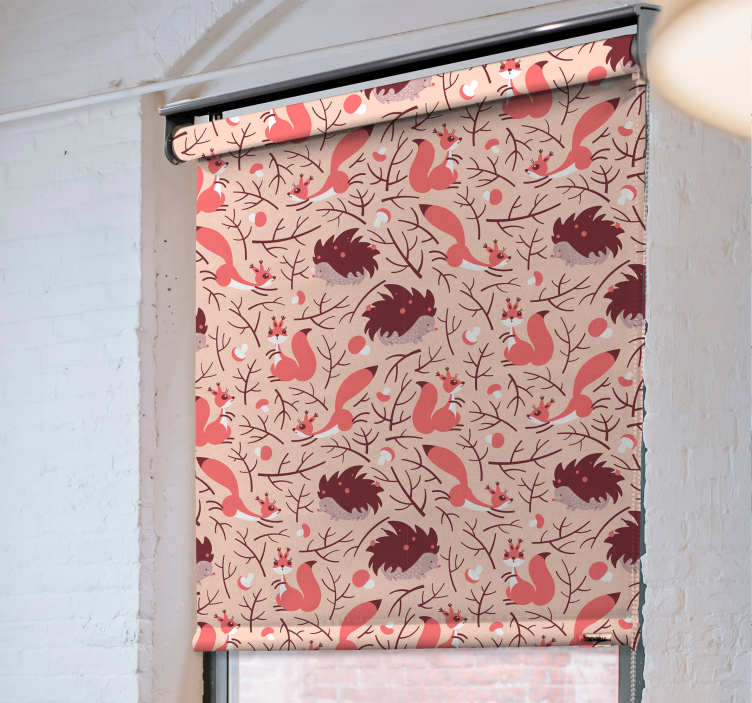 Fauna Pattern Motif animal roller blind - TenStickers