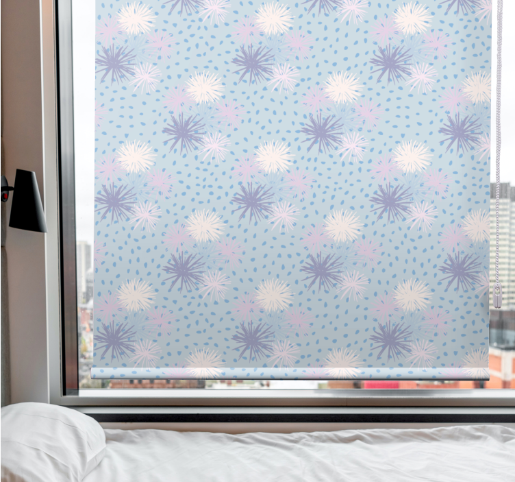 Floral Burst Pattern flowers and plants roller blind - TenStickers