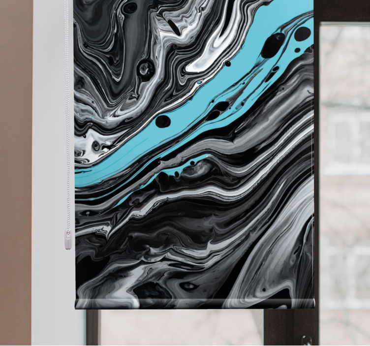 Fluid Black Patterns texture and pattern roller blind - TenStickers