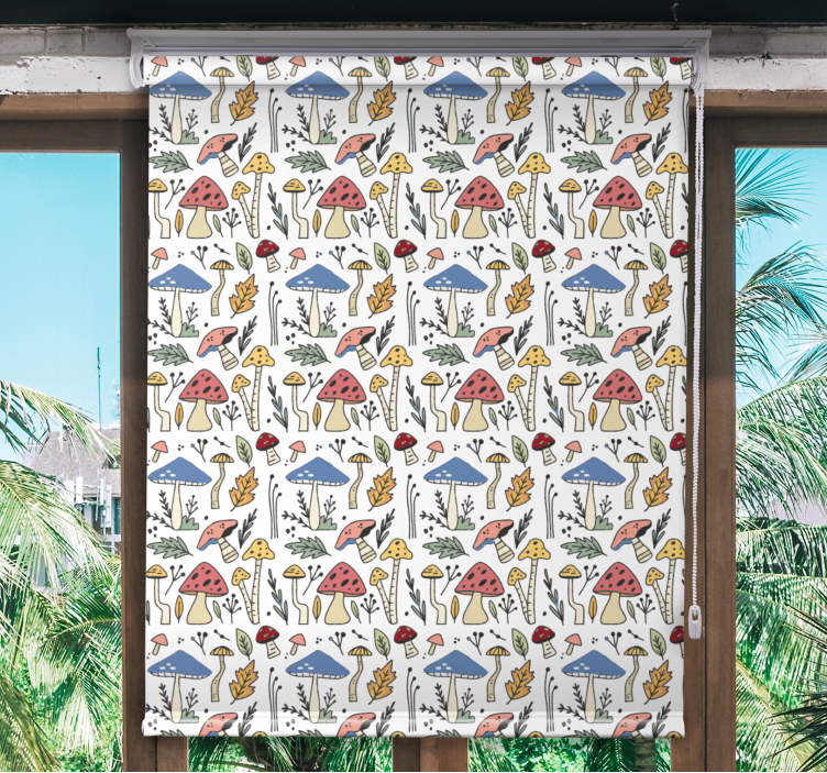 Fungi and Flora flowers and plants roller blind - TenStickers