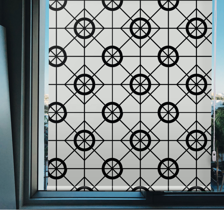Geometric Circular Motif modern roller blind - TenStickers
