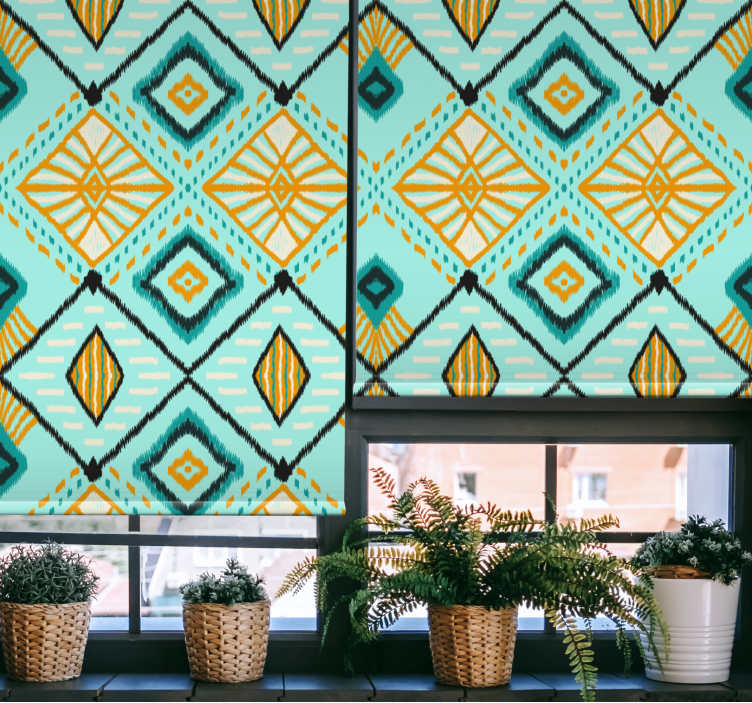 Geometric Diamond Motif living room roller blind - TenStickers