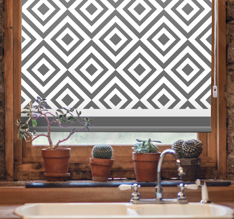 Geometric Diamond Theme modern roller blind - TenStickers
