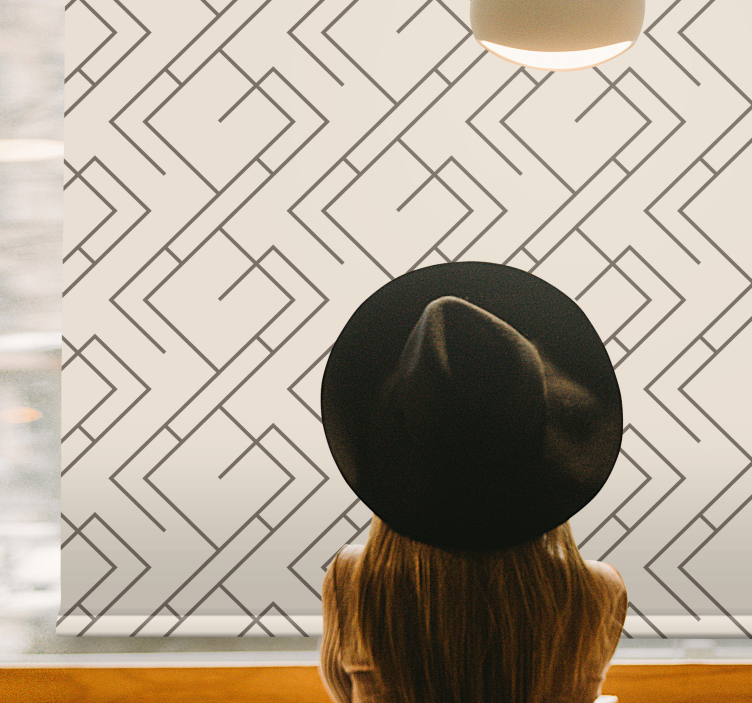 Geometric Line Pattern modern roller blind - TenStickers