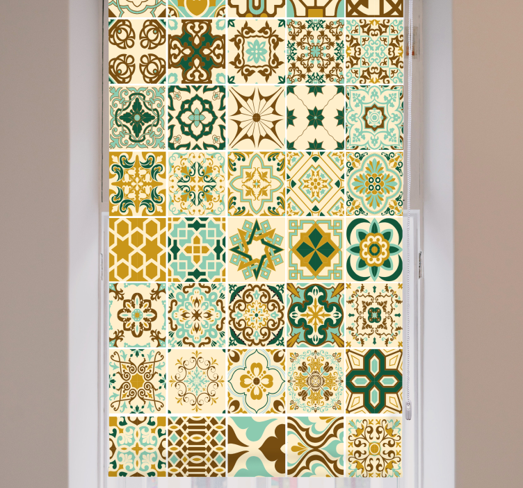 Geometric Mosaic Patterns texture and pattern roller blind - TenStickers