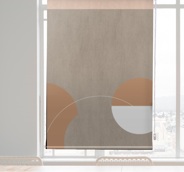 Geometric Round Forms modern roller blind - TenStickers