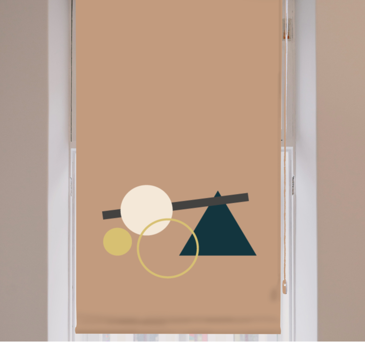 Geometric Shapes Balance modern roller blind - TenStickers