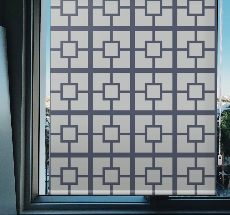 Geometric Square Theme modern roller blind - TenStickers