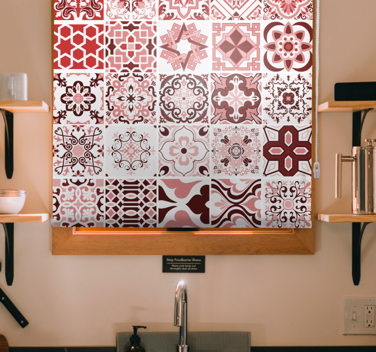 Geometric Tile Patterns texture and pattern roller blind - TenStickers