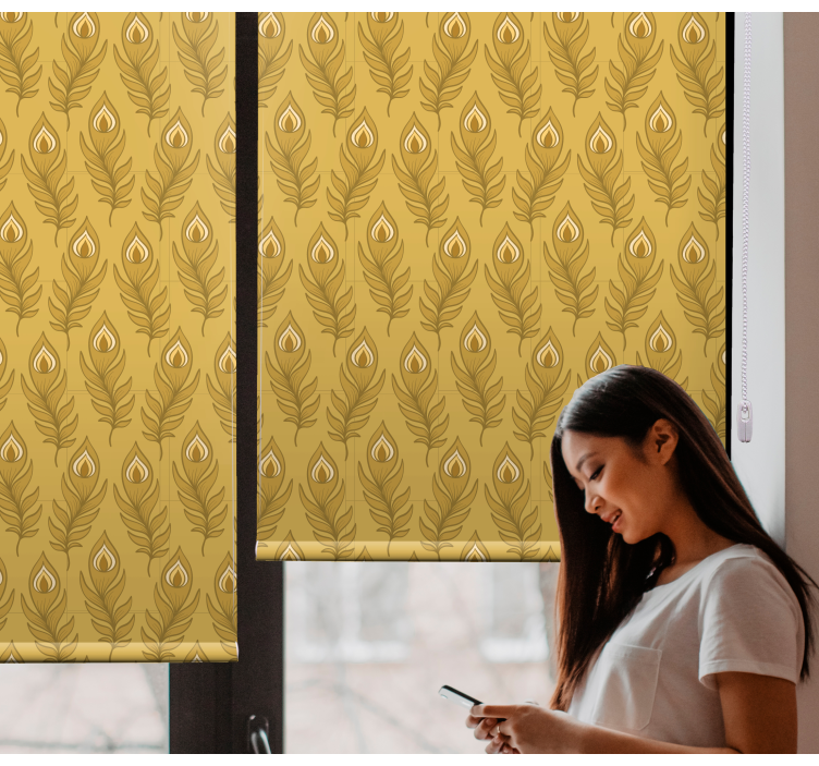 Graceful Foliage Motif flowers and plants roller blind - TenStickers