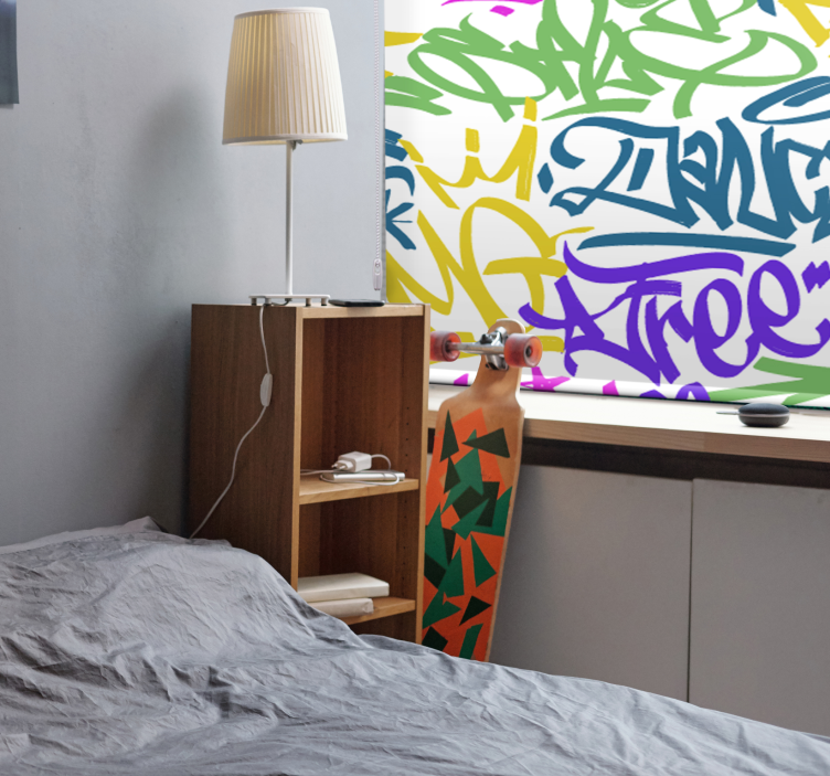 Graffiti Teenager roller blind - TenStickers