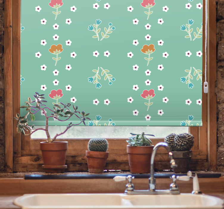 "Granny Chic" Pattern flower blind - TenStickers