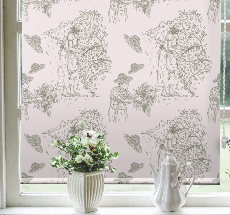 Harvest Scene Vintage elegant roller blind - TenStickers