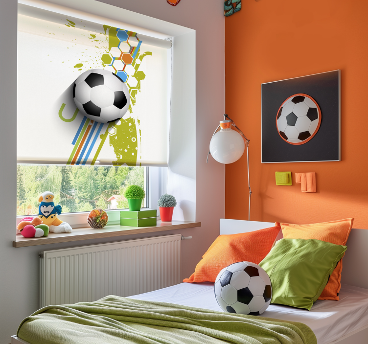 in action soccer roller blind - TenStickers
