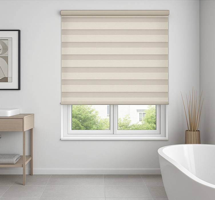 Layered day‑night gradient bathroom roller blind - TenStickers