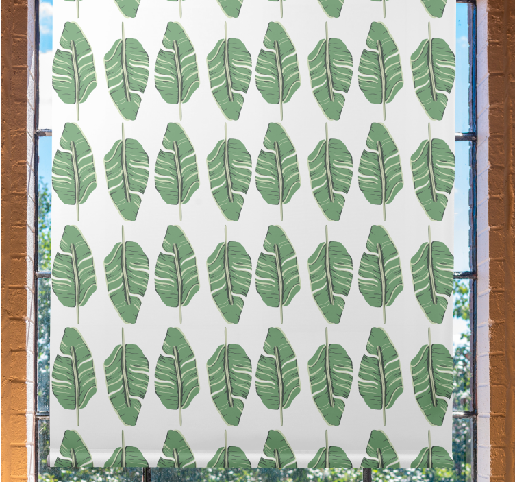 Leaf Pattern Motif flowers and plants roller blind - TenStickers