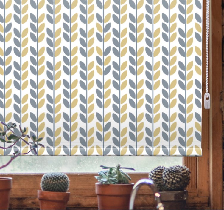 Leafy Vertical Pattern flowers and plants roller blind - TenStickers