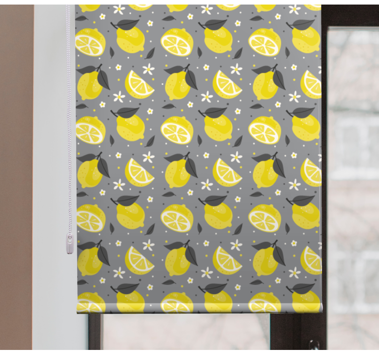 Lemon Slice Pattern fruit and vegetable roller blind - TenStickers