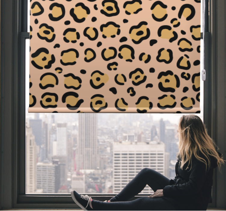 Leopard skin motif animal roller blind - TenStickers