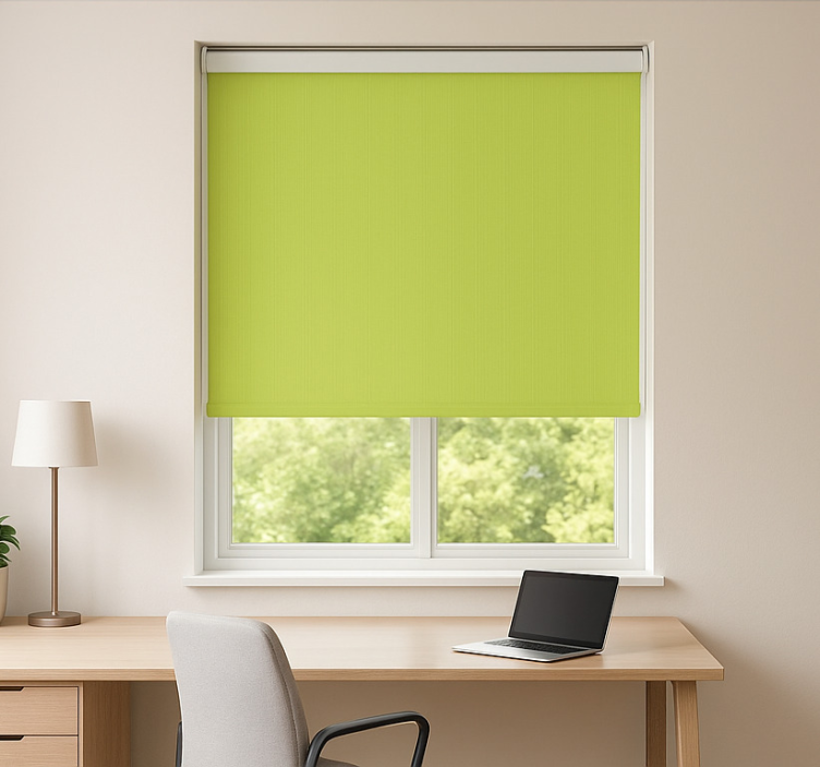 Light green office roller blind - TenStickers