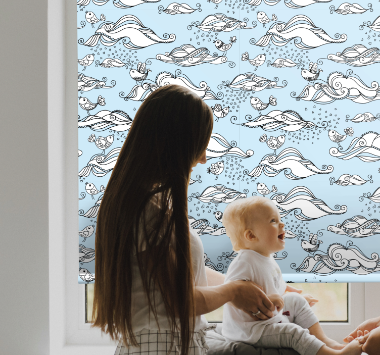 Maritime Wildlife Panorama animal roller blind - TenStickers