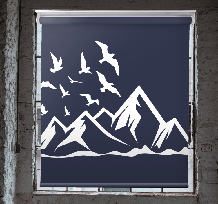 Mounains with Birds roller blind - TenStickers