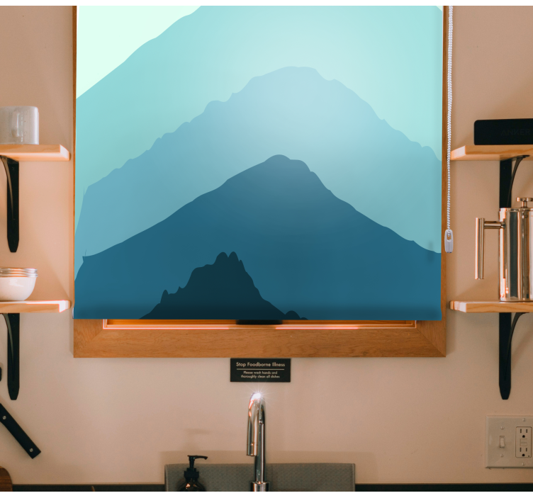 Mountain silhouette layers original roller blind - TenStickers