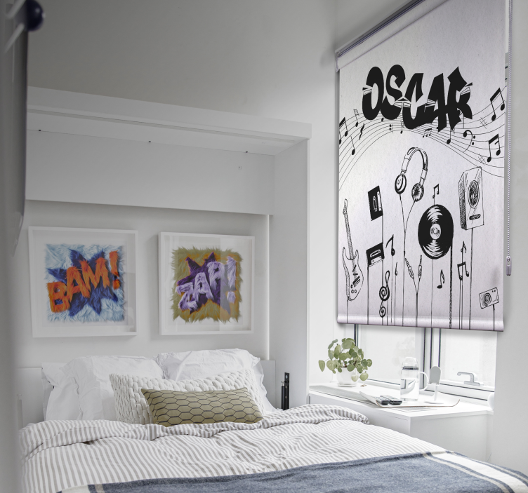 Music personalized Custom printed window shade - TenStickers