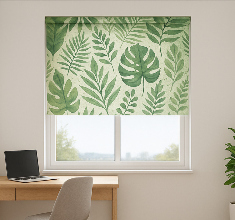 Nature inspired office roller blind - TenStickers