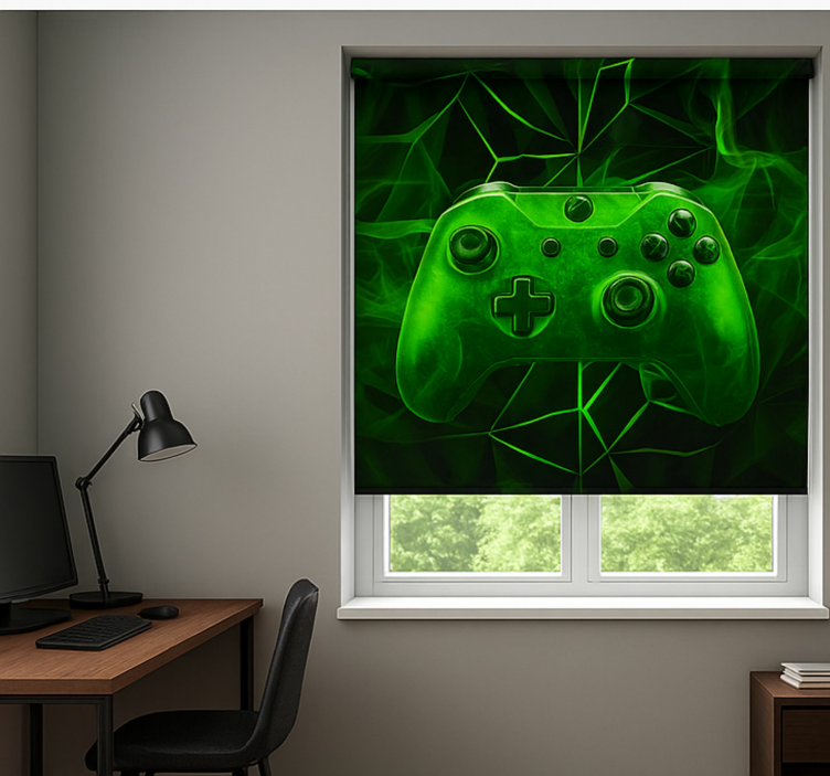 Neon green mist controller  geek roller blind - TenStickers