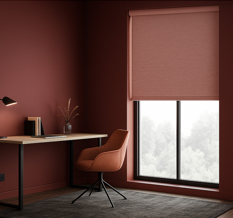 Office roller blind in modern dusty rose - TenStickers
