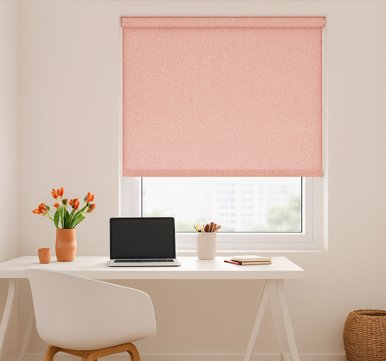 Office roller blind in pink cute pattern - TenStickers