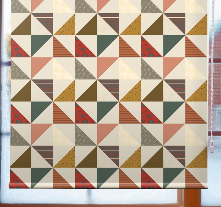 Patchwork geometric  More vintage roller blind - TenStickers