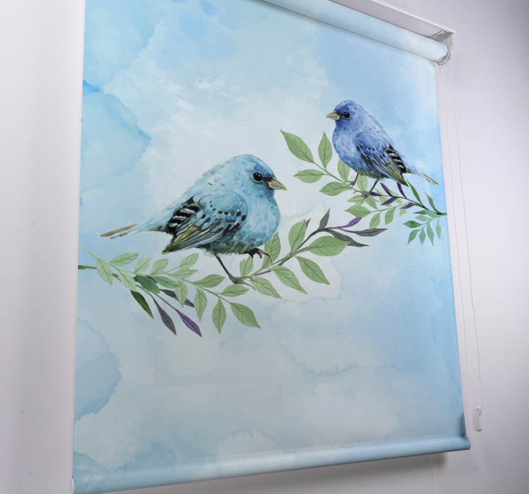 Perched Songbirds animal roller blind - TenStickers