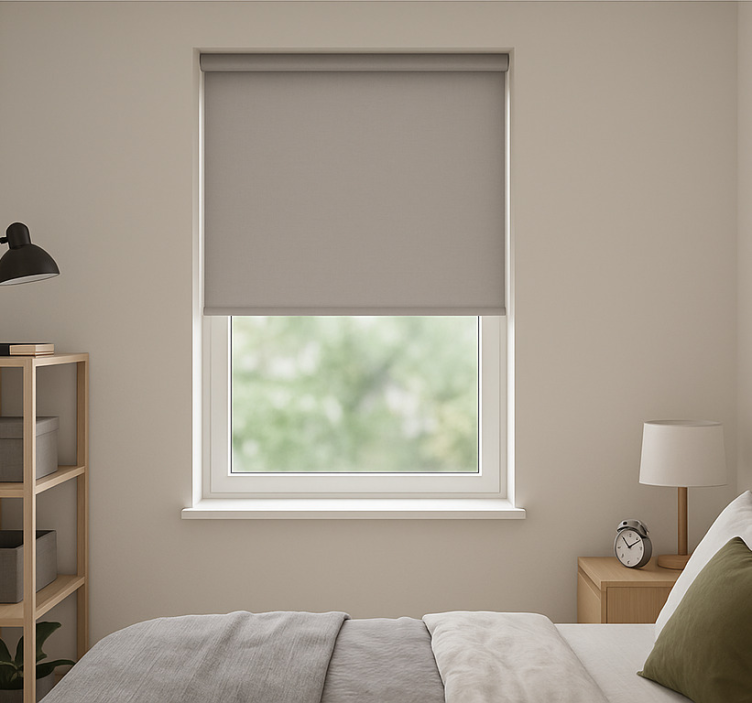 Plain grey colour teenage bedroom roller blind - TenStickers
