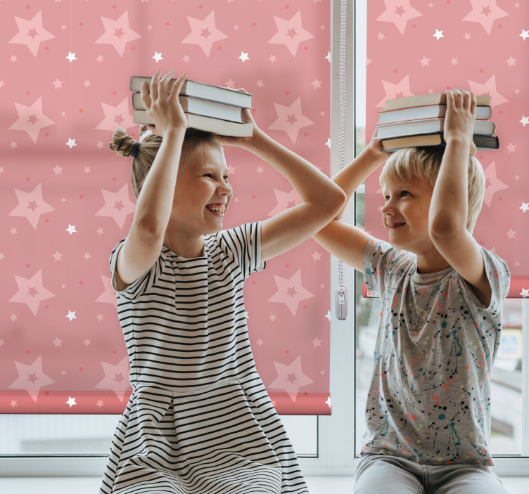 Playful Starry Pattern children room roller blind - TenStickers