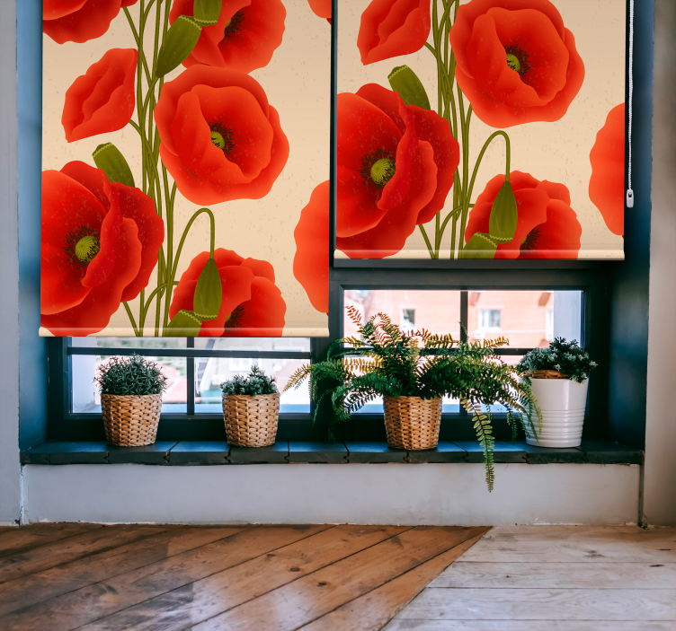 poppies More flowers and plant blind - TenStickers