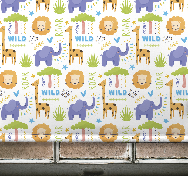 Safari Animal Patterns animal roller blind - TenStickers