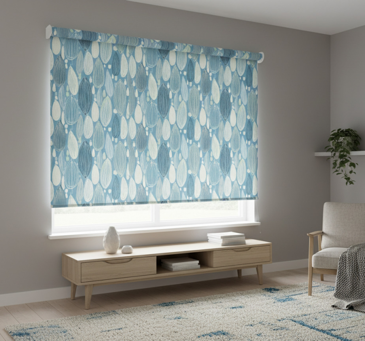 Scandinavian roller blind nordic cascading drops - TenStickers