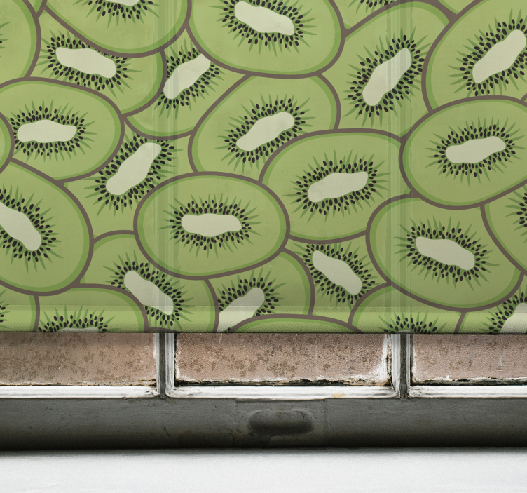 Sliced Kiwi Pattern fruit and vegetable roller blind - TenStickers