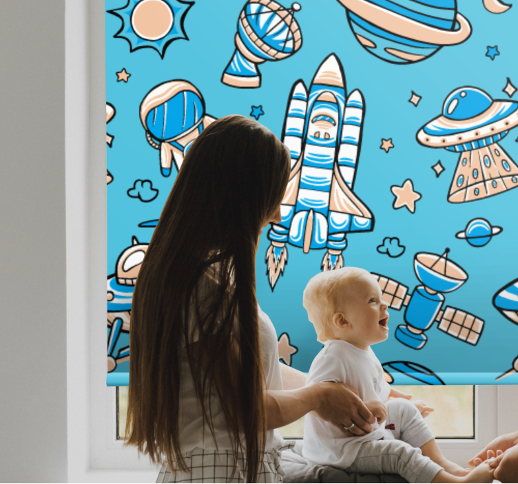 Space Exploration Adventures geek roller blind - TenStickers
