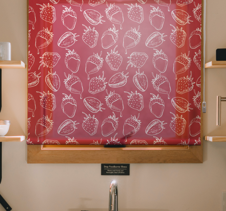 Strawberry Pattern fruit and vegetable roller blind - TenStickers