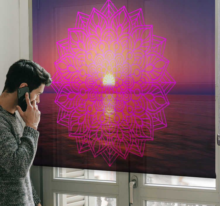 Sunny mandala Zen living room blind - TenStickers