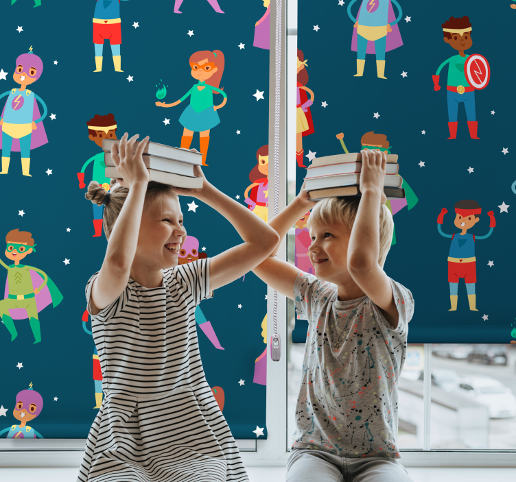 Superhero Pattern superhero roller blind - TenStickers
