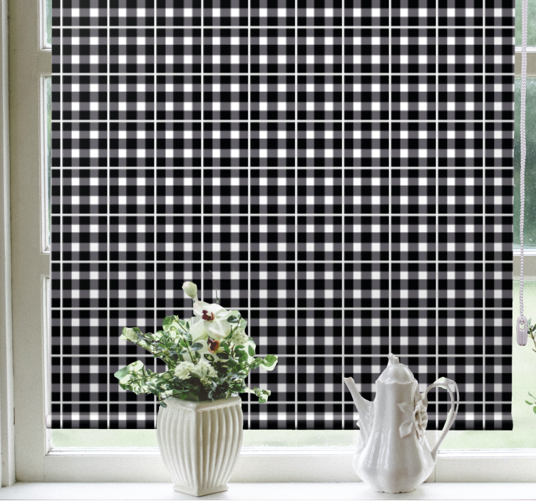 Texture and pattern roller blind classic check design - TenStickers
