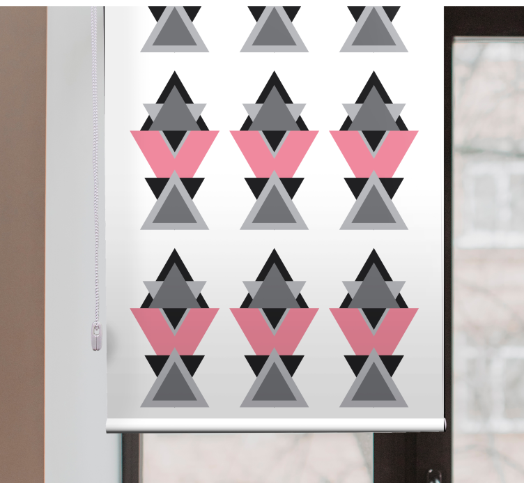 Triangles abstract art Blind painting - TenStickers