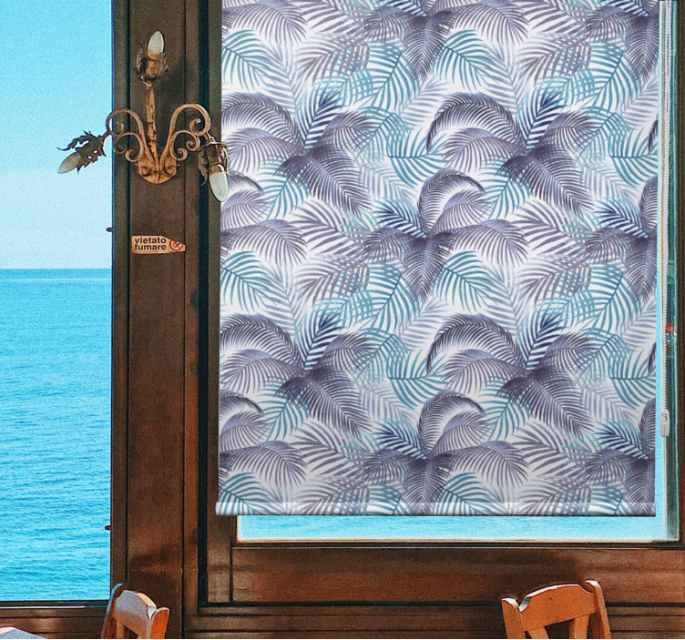 Tropical Leaf Theme flowers and plants roller blind - TenStickers